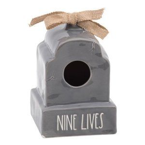 Rae Dunn ~ Tombstone Nine Lives Birdhouse